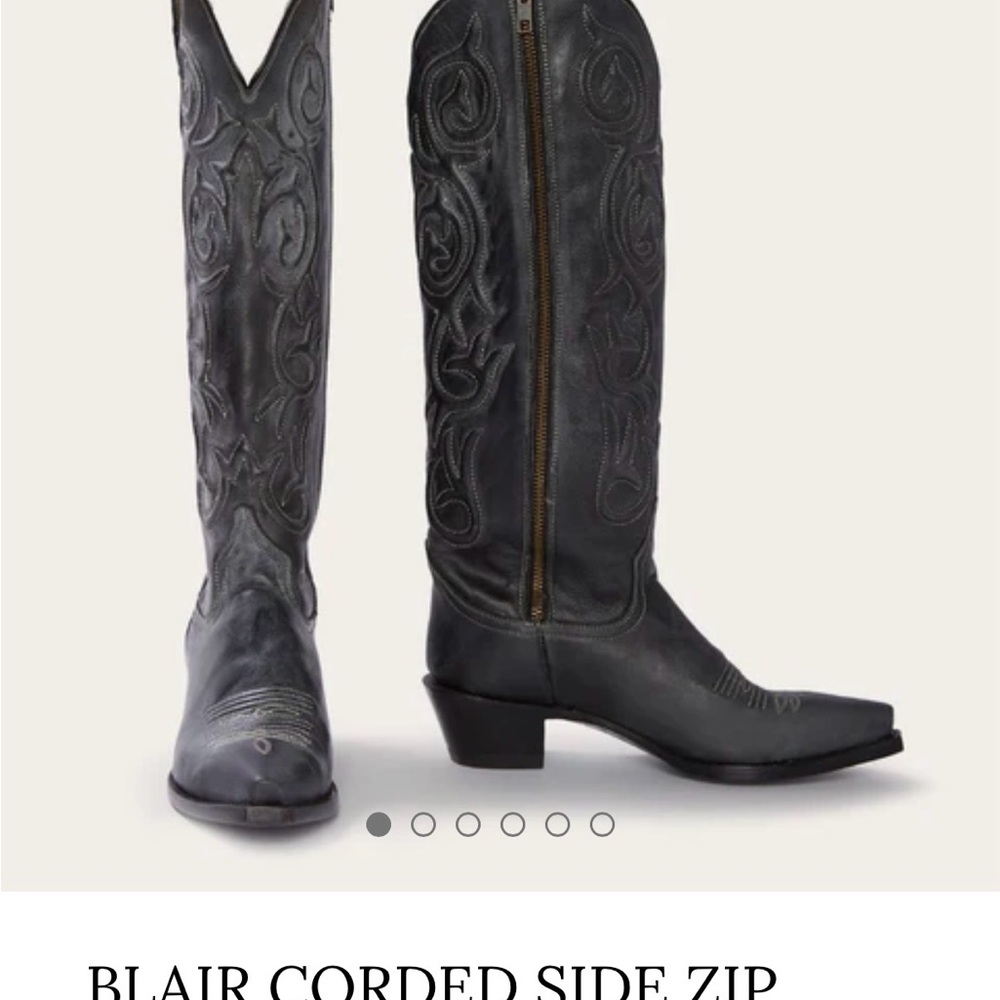Stetson Blair Corded Side Zip Black Boots (Size 11)